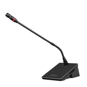 Maccus MK398 Professional 48V Phantom Power Wired Gooseneck Conference Microphone with LED Ring and Metal Base