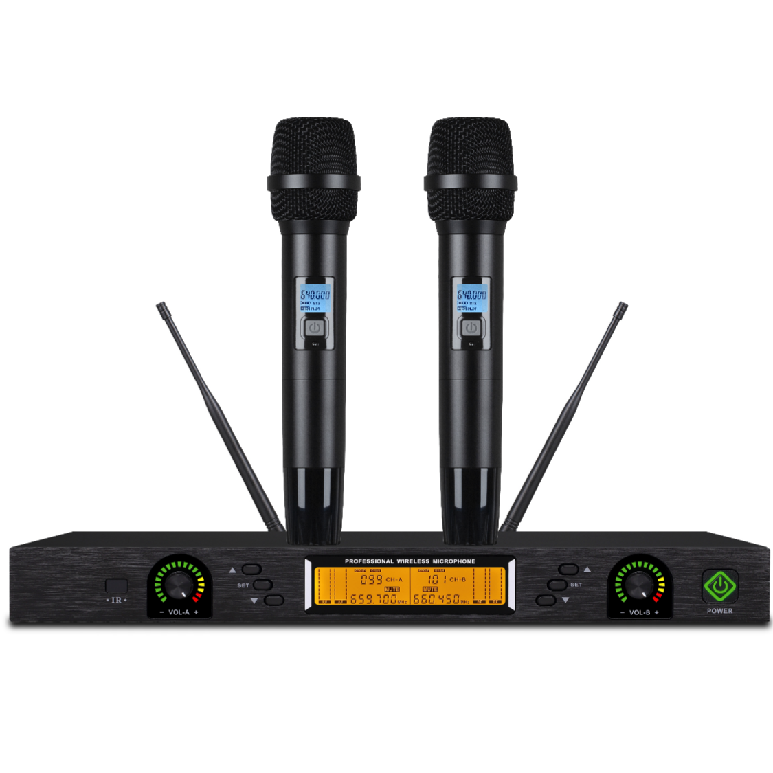 A-02 Dual-Channel UHF Wireless Microphone System