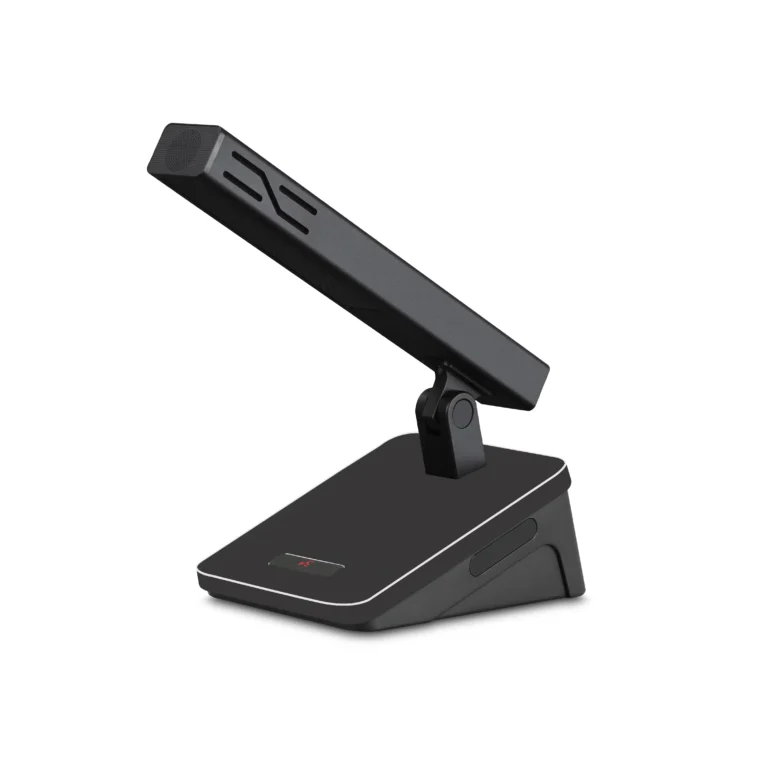 Maccus MK-399PRO professional wired conference square tube microphone featuring adjustable pitch angle and aluminum alloy construction.
